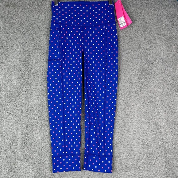 Lilly Pulitzer Weekender High Rise Leggings Borealis Blue Squared‎ Size XXS NWT - Picture 2 of 12